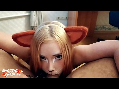 ❤️ Kitsune gbe dick ati pẹlu ni ẹnu rẹ ❤❌ Fidio furo